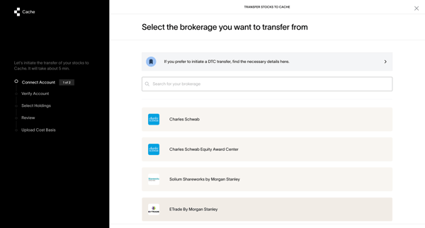 Cache – Transfer your holding screen