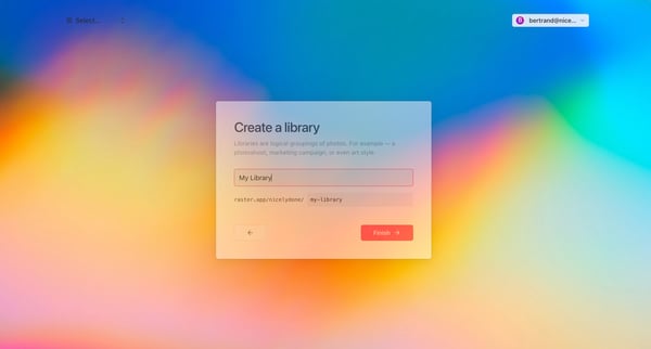 Create your organizations first library screen