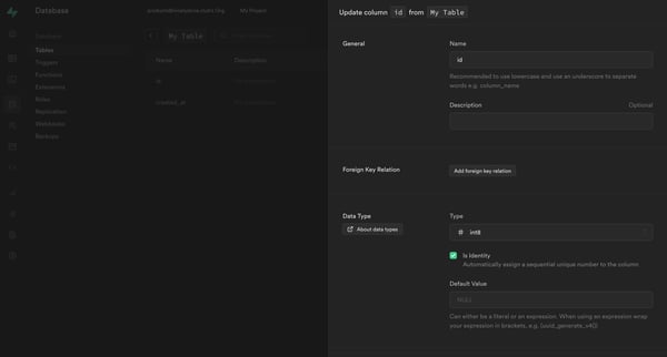 My Project | Supabase from Supabase