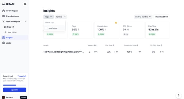 Insights screen
