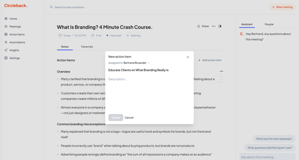 What Is Branding? 4 Minute Crash Course. - Circleback screen