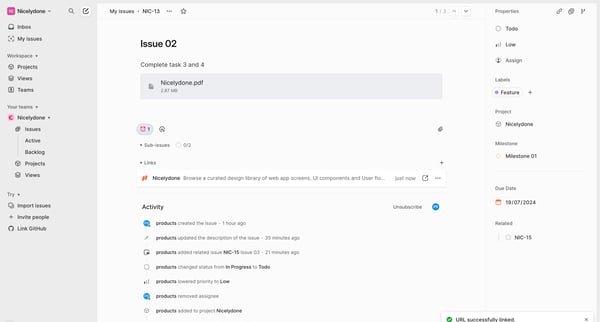 NIC-13 Issue 02 screen