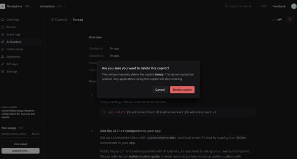 nicelydone (Development) | AI Copilots from Liveblocks