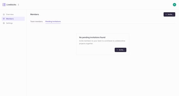 Members | Liveblocks screen