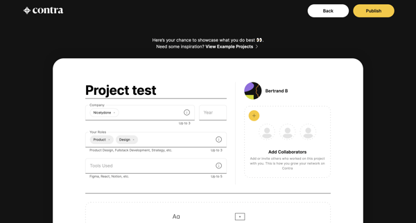 New project | Contra screen