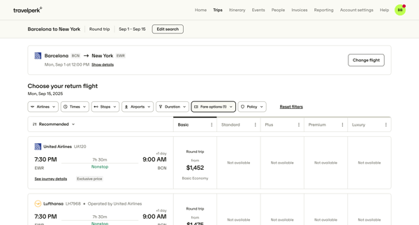 TravelPerk screen