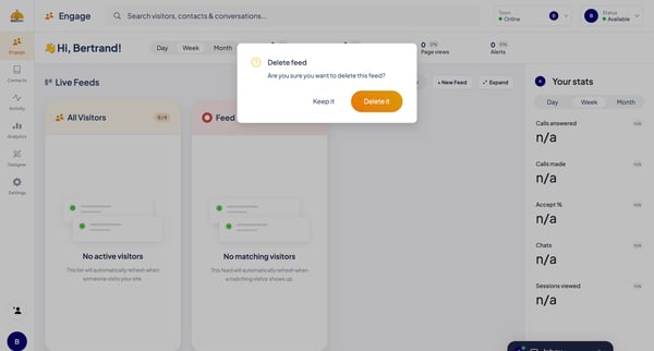 ServiceBell - Engage screen