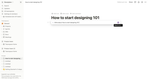 How to start designing 101 screen