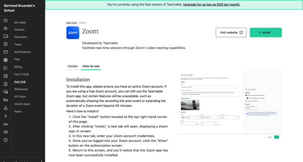 Manage App | Teachable screen