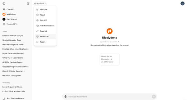 ChatGPT - Nicelydone screen
