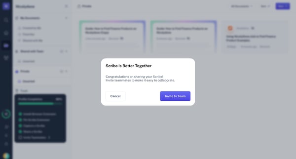 Scribe | Workspace screen