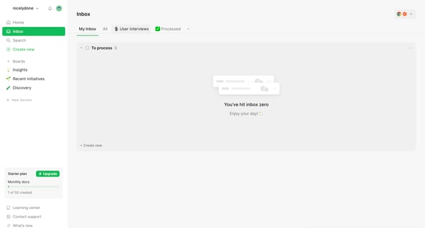 My Inbox • Inbox • nicelydone • Cycle screen