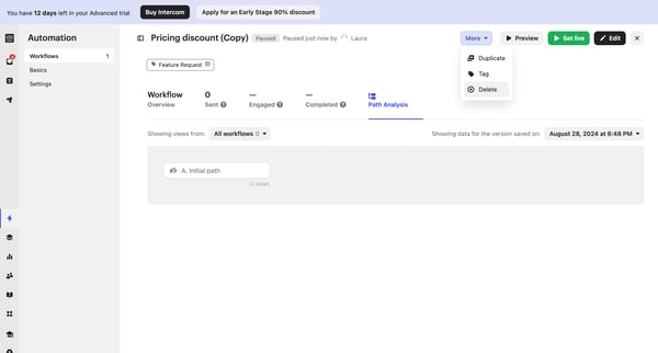 Workflows | Nicelydone  Intercom from Intercom