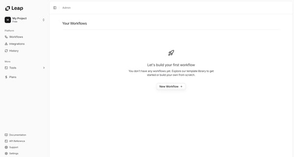 Leap AI | Automate any workflow with AI screen