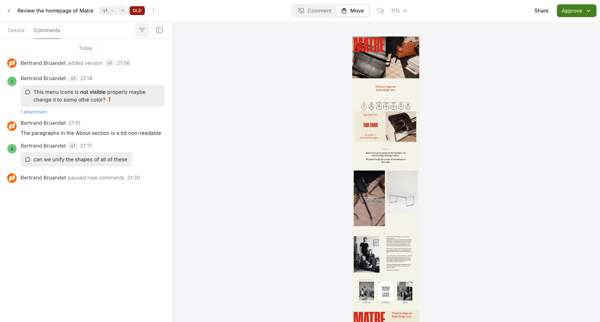 Workflow screen