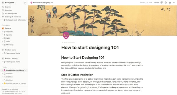 How to start designing 101 screen