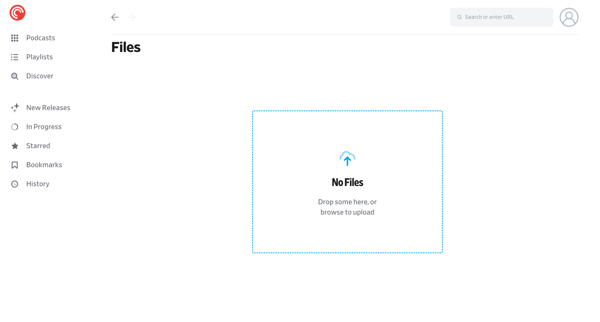 Files - Pocket Casts screen