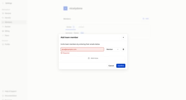 Dashboard - Hookdeck screen