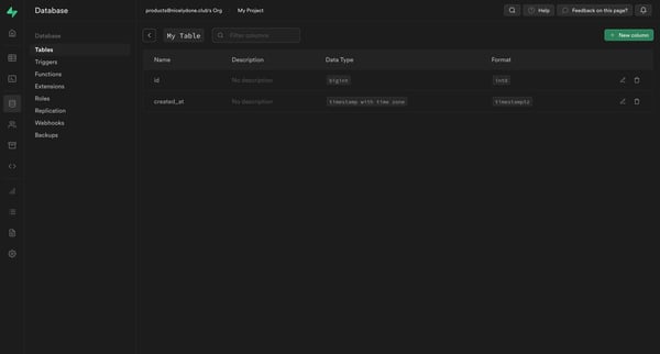 My Project | Supabase from Supabase