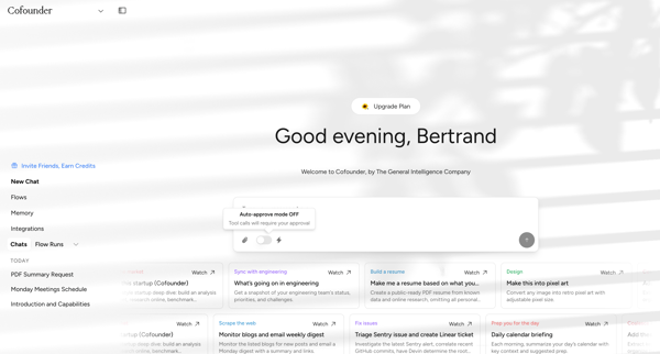 Cofounder screen