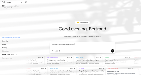 Cofounder screen