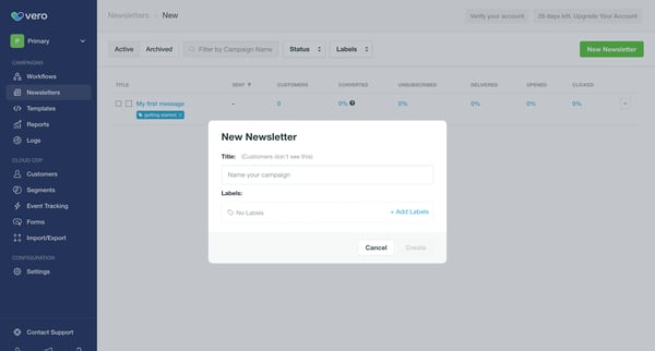 Vero screen