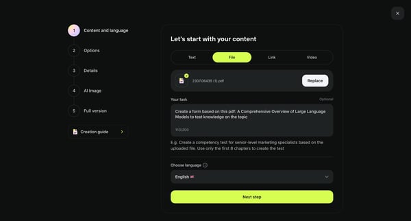 AI challenge · Meiro screen