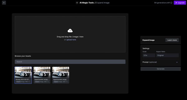 Expand Image - Runway screen