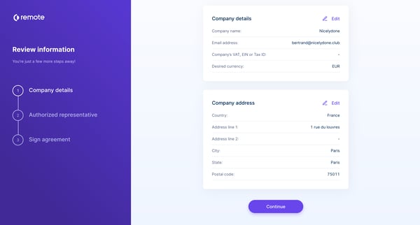 Review company details | Remote from Remote