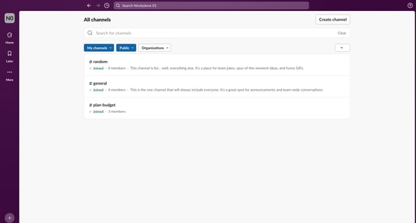 Channels - Nicelydone 01 - Slack screen