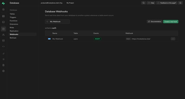 My Project | Supabase from Supabase