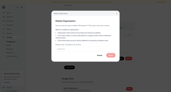 Settings | Nicelydone | Polar screen