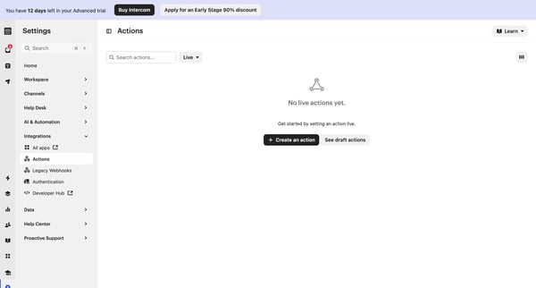Action Builder | Nicelydone Intercom screen
