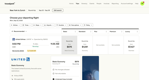 TravelPerk screen