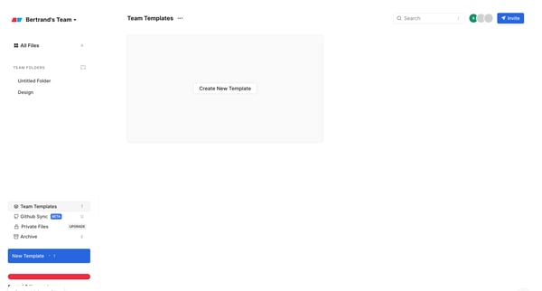 Bertrands Team Workspaces — Eraser screen