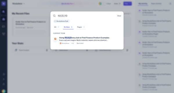 Scribe | Workspace screen