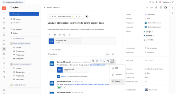 Conduct stakeholder interviews to define project goals - Nicelydone screen