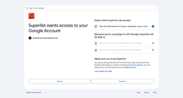 Sign in - Google Accounts screen