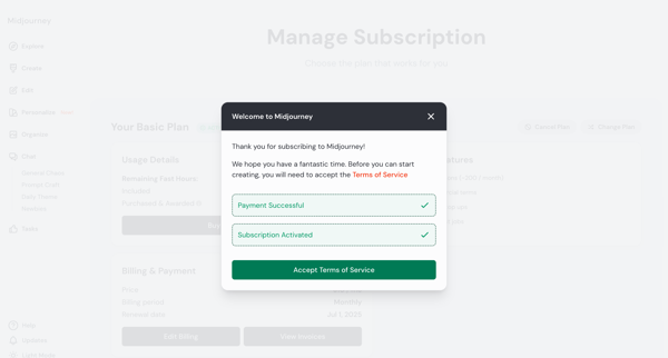 Account screen