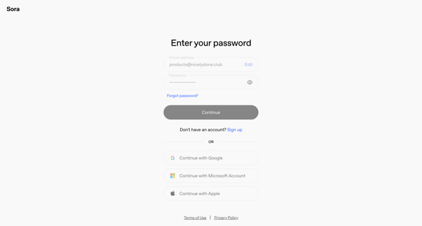 Login - OpenAI screen