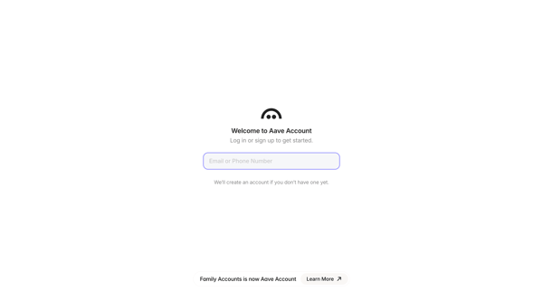 Aave Account screen
