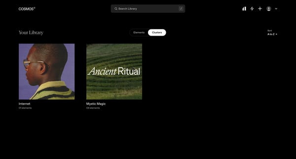 Your Library | Cosmos screen