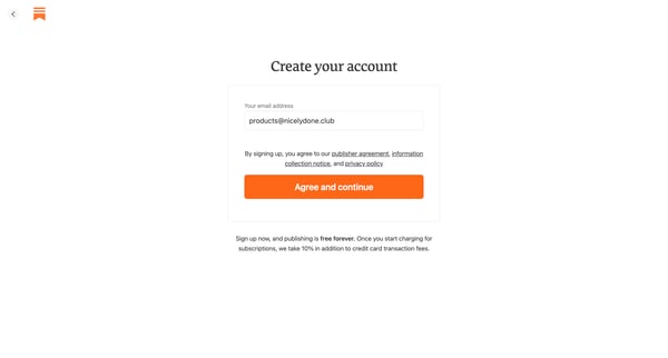 Create a newsletter screen