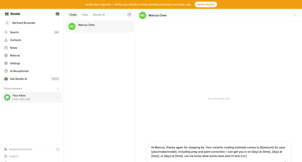 Chats - Your Inbox - Beside screen