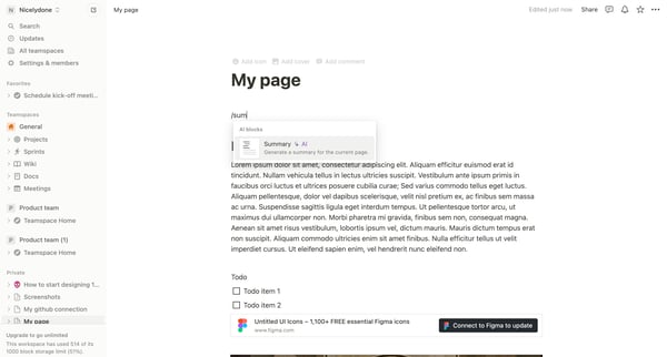 My page from Notion