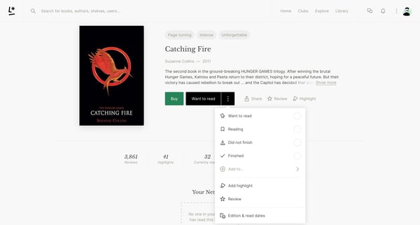 Catching Fire by Suzanne Collins | Literal screen