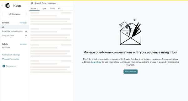 Inbox | Mailchimp screen
