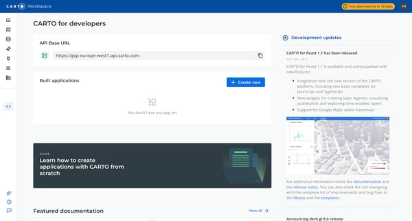 CARTO Workspace from Carto