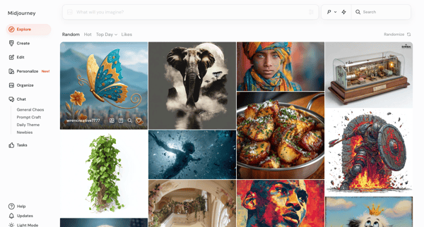 Explore screen
