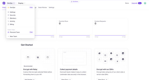 Evervault screen